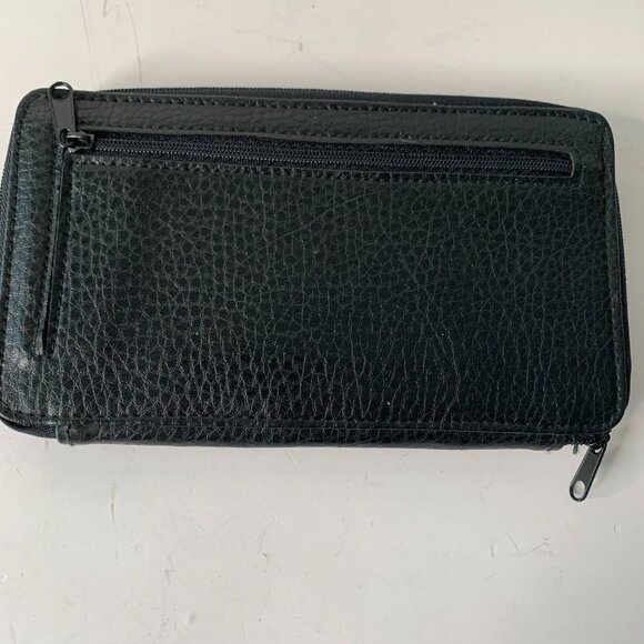 VINTAGE DOONEY & BOURKE PEBBLE LEATHER WALLET TOP GRAIN LEATHER TRIM - Picture 2 of 8